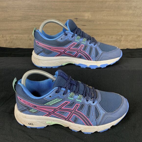 ASICS GEL-VENTURE 7 Womens Size 7.5 Running Shoes SN 1012A476 Blue Athletic - Picture 1 of 9